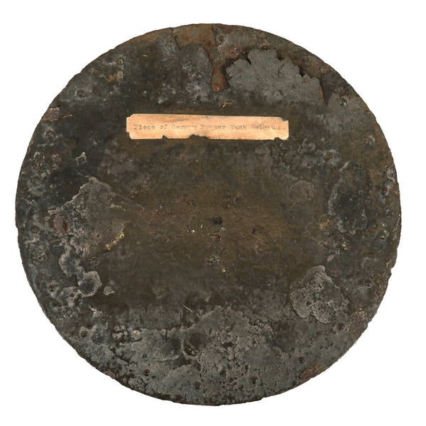 Original German WWII Relic Plate Piece of Panzer Tank Recovered in Bel ...