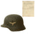 Original German WWII M40 Single Decal Luftwaffe Helmet with USGI Bring Back Certificate & Damaged Liner - ET62 Original Items