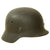 Original German WWII M40 Single Decal Luftwaffe Helmet with USGI Bring Back Certificate & Damaged Liner - ET62 Original Items