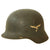 Original German WWII M40 Single Decal Luftwaffe Helmet with USGI Bring Back Certificate & Damaged Liner - ET62 Original Items