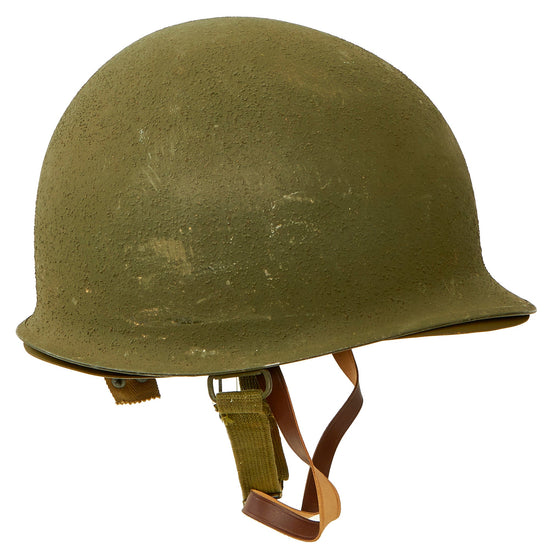 Original U.S. WWII Unissued Complete 1944 M1 McCord Front Seam Helmet with CAPAC Liner - Excellent Condition Original Items