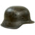 Original German WWII M40 Single Decal Luftwaffe Helmet with 1943 Dated Relic Liner - marked NS64 Original Items