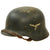 Original German WWII M40 Single Decal Luftwaffe Helmet with 1940 Dated Size 59 Liner & Chinstrap - ET66 Original Items