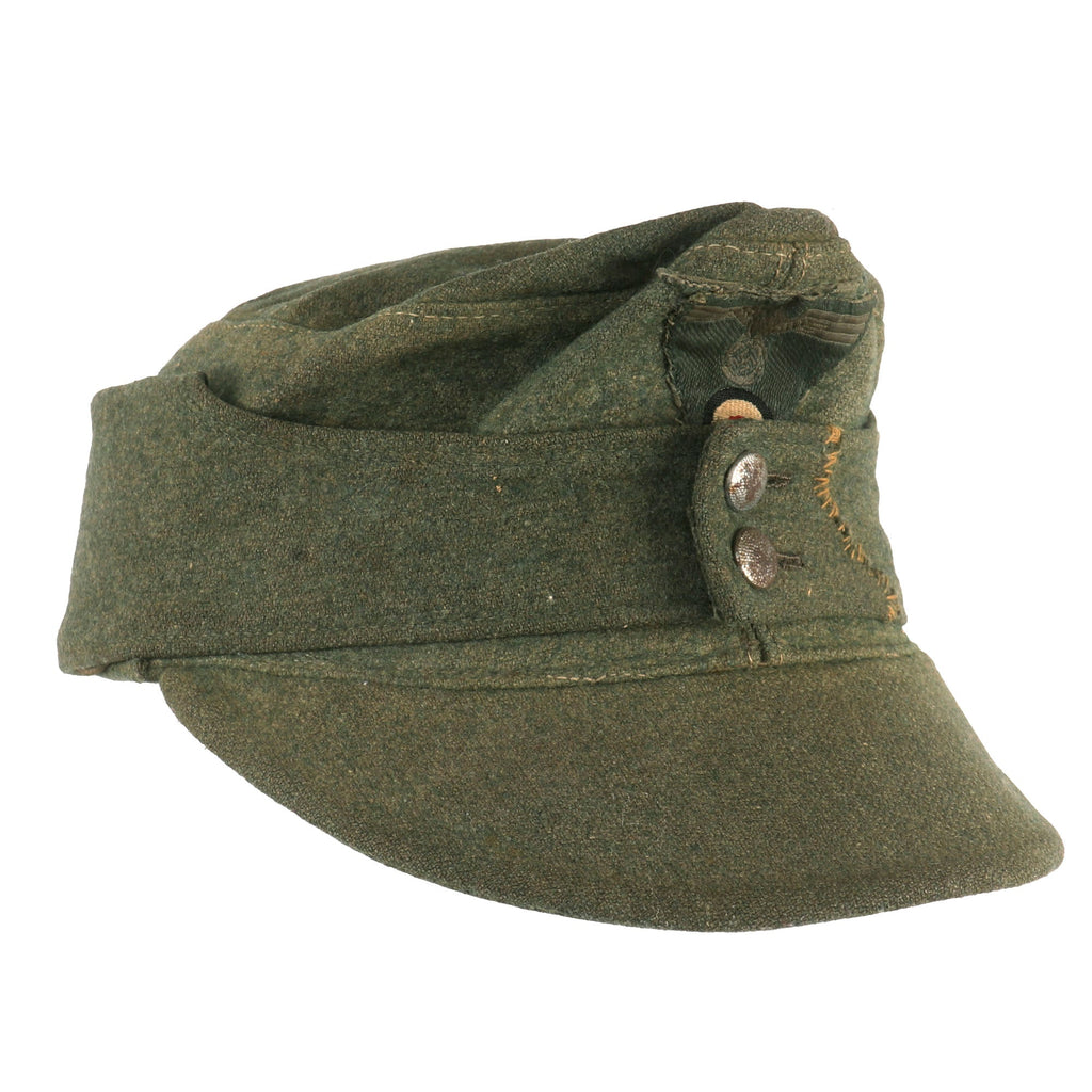 Original German WWII Service Worn M43 Heer Army Feldmütze Field Cap with Period Repairs Original Items