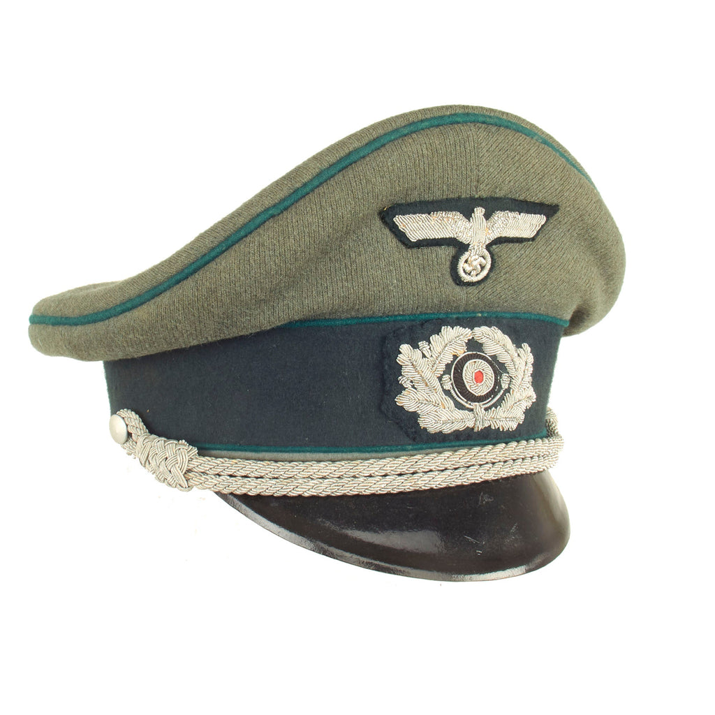 Original German WWII Named Military Administration Officer Schirmmütze Visor Cap by EREL - Double Marked Original Items
