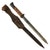 Original German WWII Czechoslovakian VZ24(t) Mauser Rifle Bayonet by Waffenwerke Brünn with Inlaid HJ Insignia, Scabbard & Frog Original Items