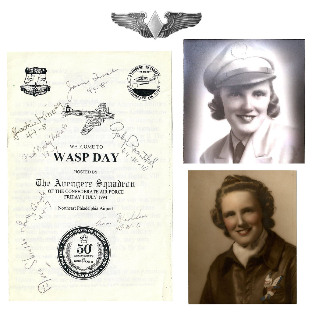 Original U.S. WWII Women’s Airforce Service Pilots WASP Signed Confederate Air Force July 1994 WASP Day Program - 6 Signatures Original Items