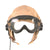 Original U.S. WWII Army Air Force Unissued Aviator Flight Helmet Set - Polaroid Goggles & AN-H-15 Helmet with Earphones Original Items