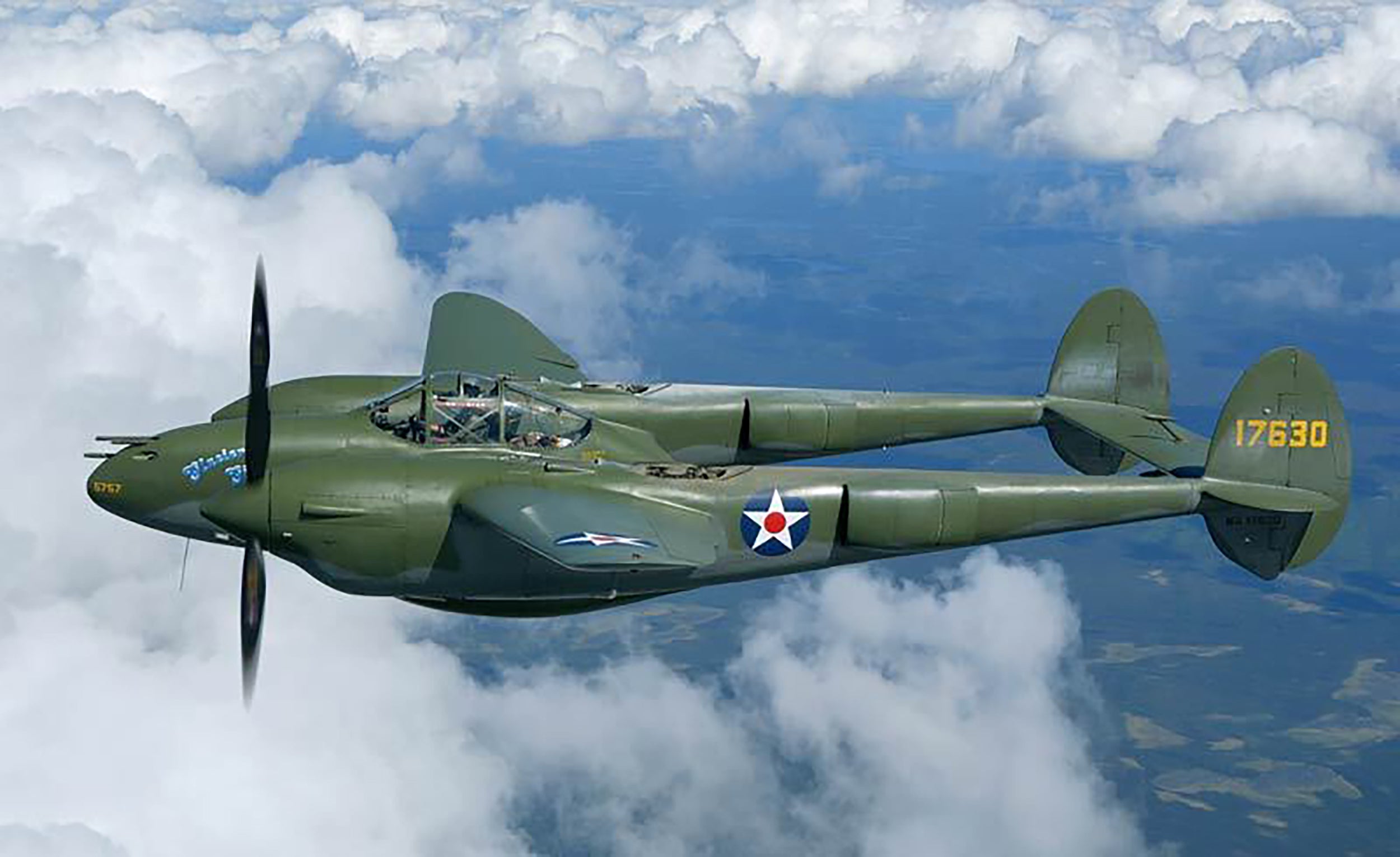 38f Original U.S. WWII Lockheed P-38F Lightning “Glacier Girl” Aircraft Pi ...