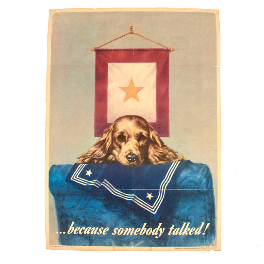 Original U.S. WWII “Careless Talk” Operational Security Poster - Cockerspaniel Poster By Wesley Heyman 28” x 20” Original Items