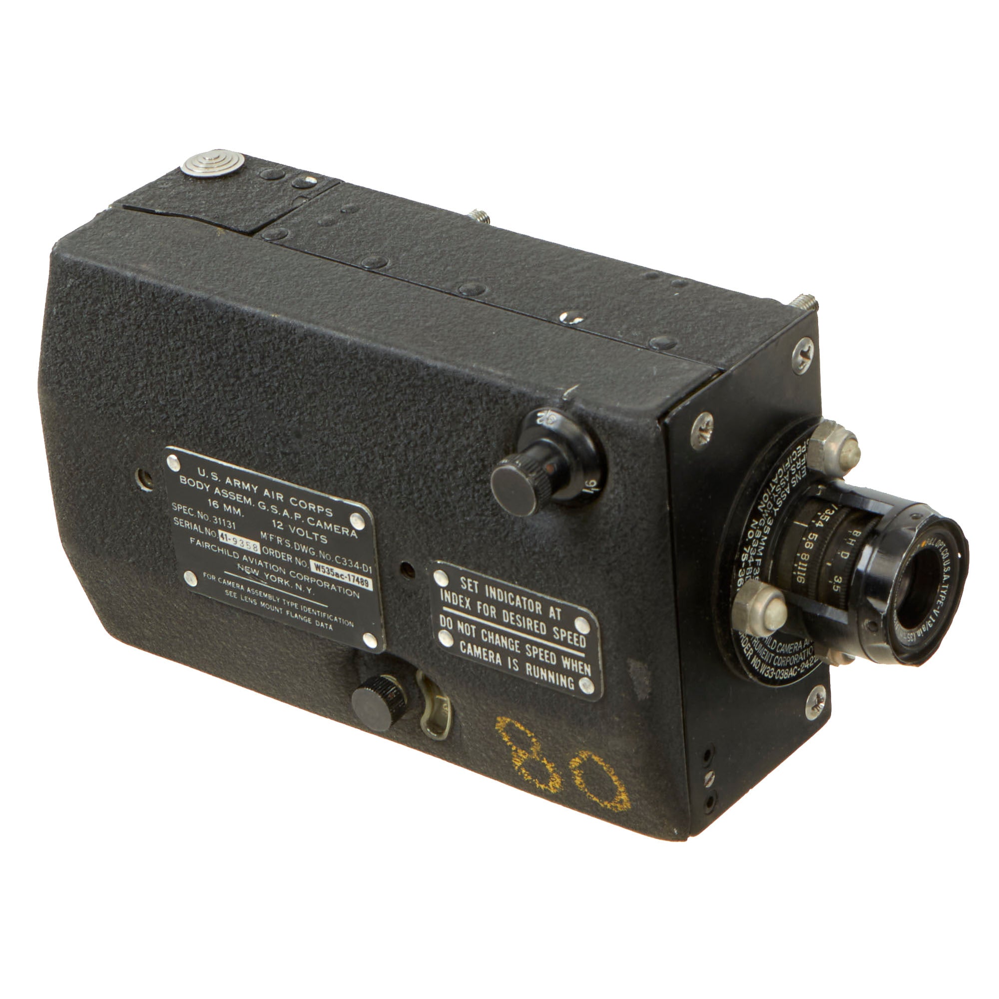 Gsap Camera Original U.S. WWII USAAF AN-N6 GSAP Gun Camera with Empty Film Magazin ...