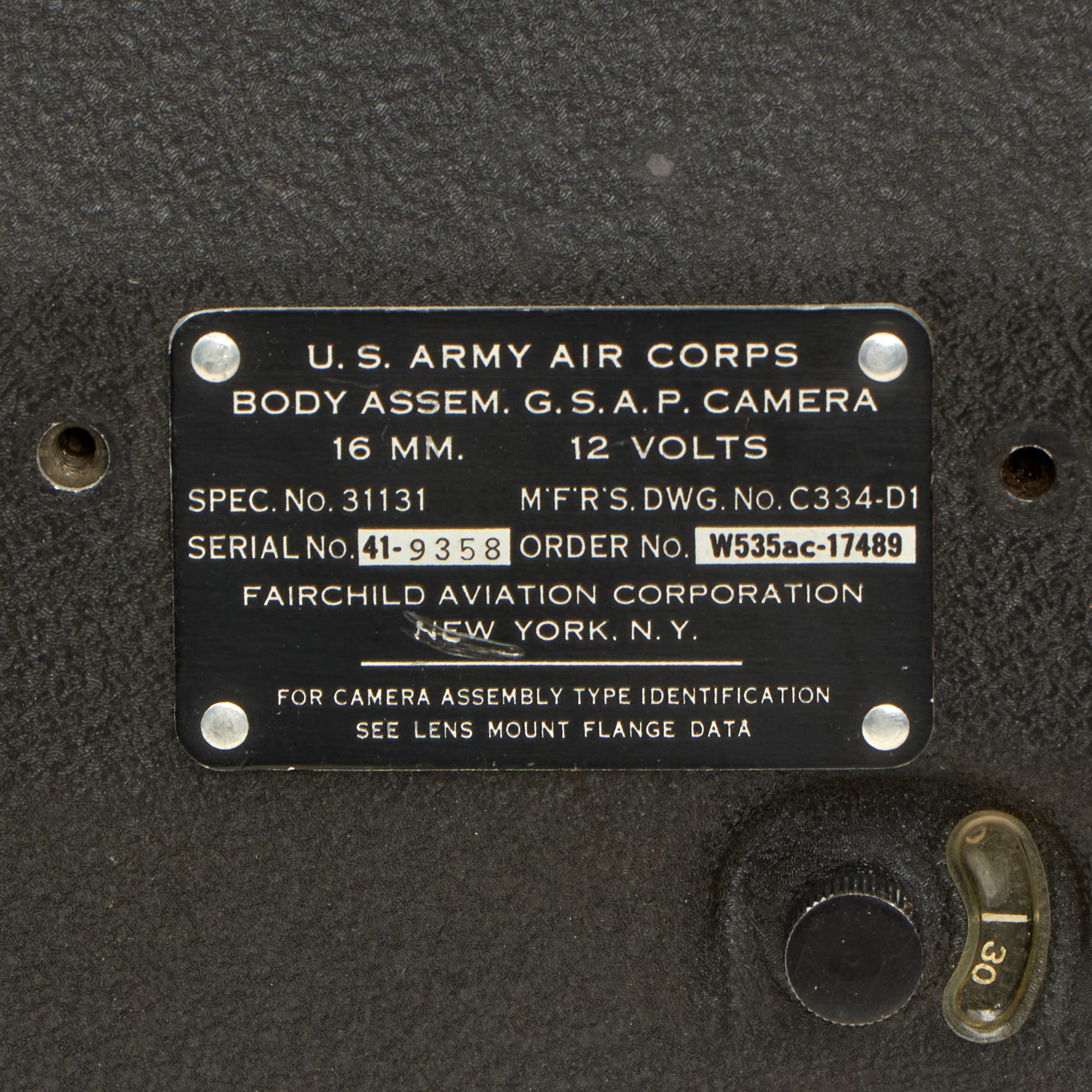 Gsap Camera Original U.S. WWII USAAF AN-N6 GSAP Gun Camera with Empty Film Magazin ...