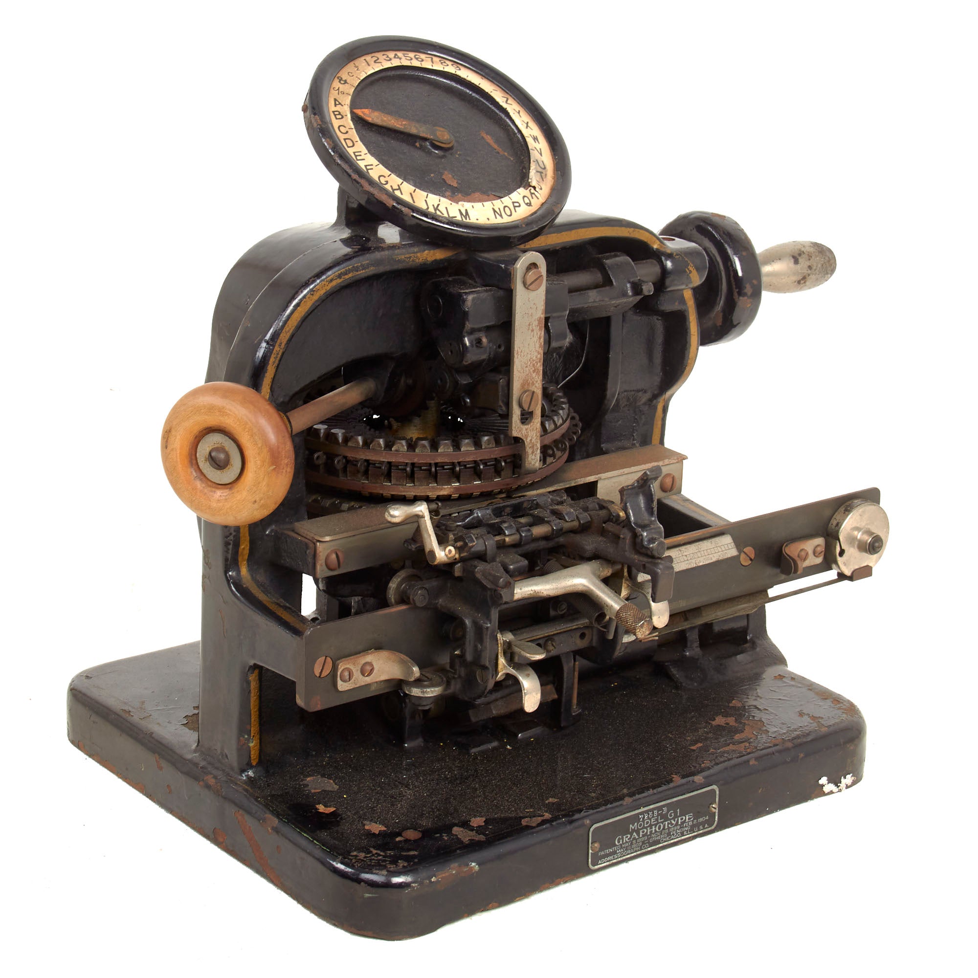 Original U.S. WWI WWII Graphotype Model G1 Dog Tag Machine - Fully ...