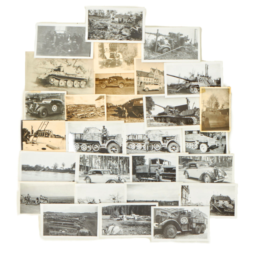 DRAFT LARGE PHOTO COLLECTION OF CAPTURED GERMAN TANKS ETC Original Items