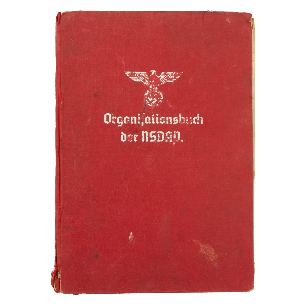 Original German Pre-WWII Named USGI Bring Back NSDAP 1st Edition Organization Book with Extensive Color Plates - Published 1936 Original Items