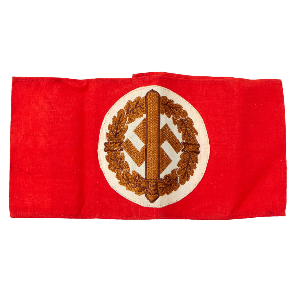 Original German WWII SA Wehrmannschaft Defense Team Sports Training Armband with Paper RZM Tag - RZM A4/149 Original Items