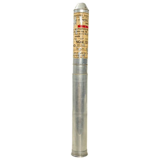 Original U.S. WWII Inert Pistol Rocket Signal Round, Mk. 2 Mod. 1 in Original Tube Original Items
