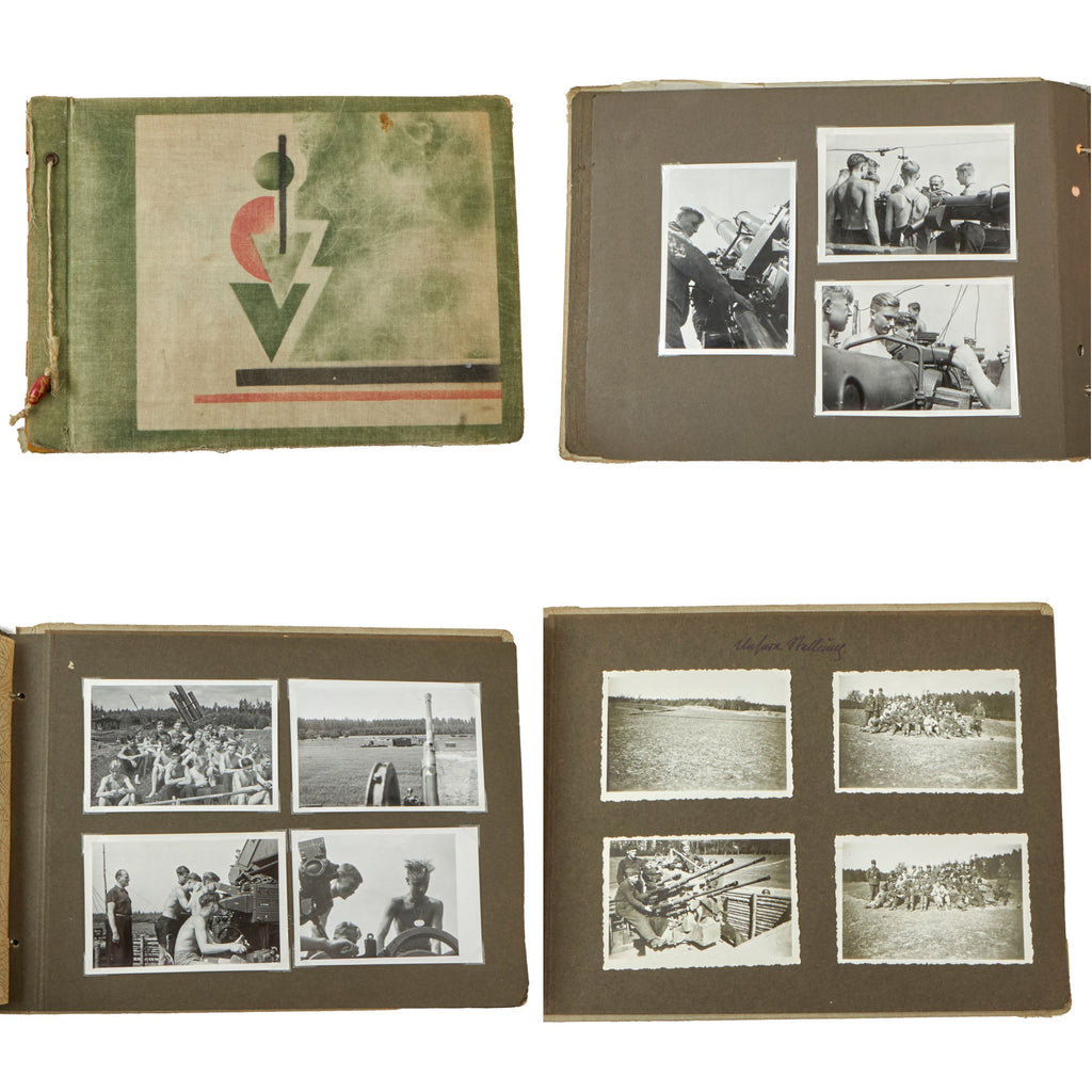 Original German WWII HJ National Youth Organization Luftwaffe Flak Helper Personal Photo Album - 64 Pictures Original Items