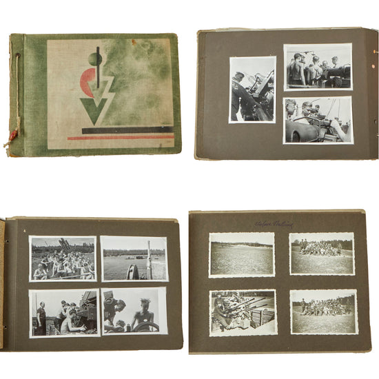 Original German WWII HJ National Youth Organization Luftwaffe Flak Helper Personal Photo Album - 64 Pictures Original Items