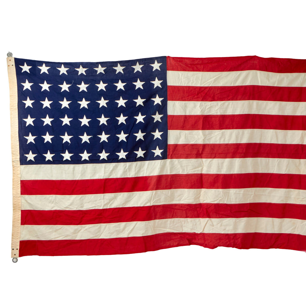 Original U.S. WWII 48 Star Flag with Steel Eyelets - 56 x 112” Original Items