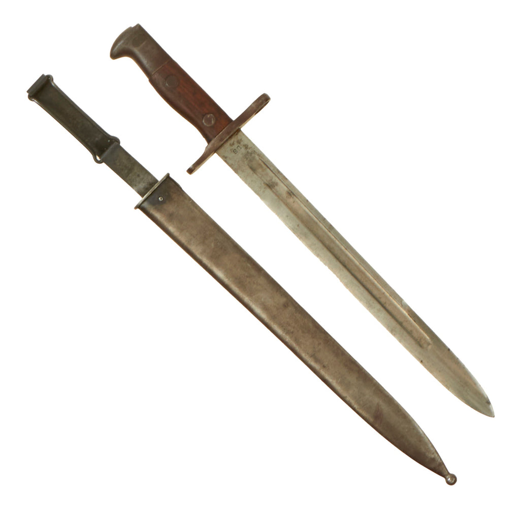 Original U.S. Philippine - American War Model 1892 Krag Rifle Bayonet and 2nd Pattern Scabbard - Dated 1899 Original Items