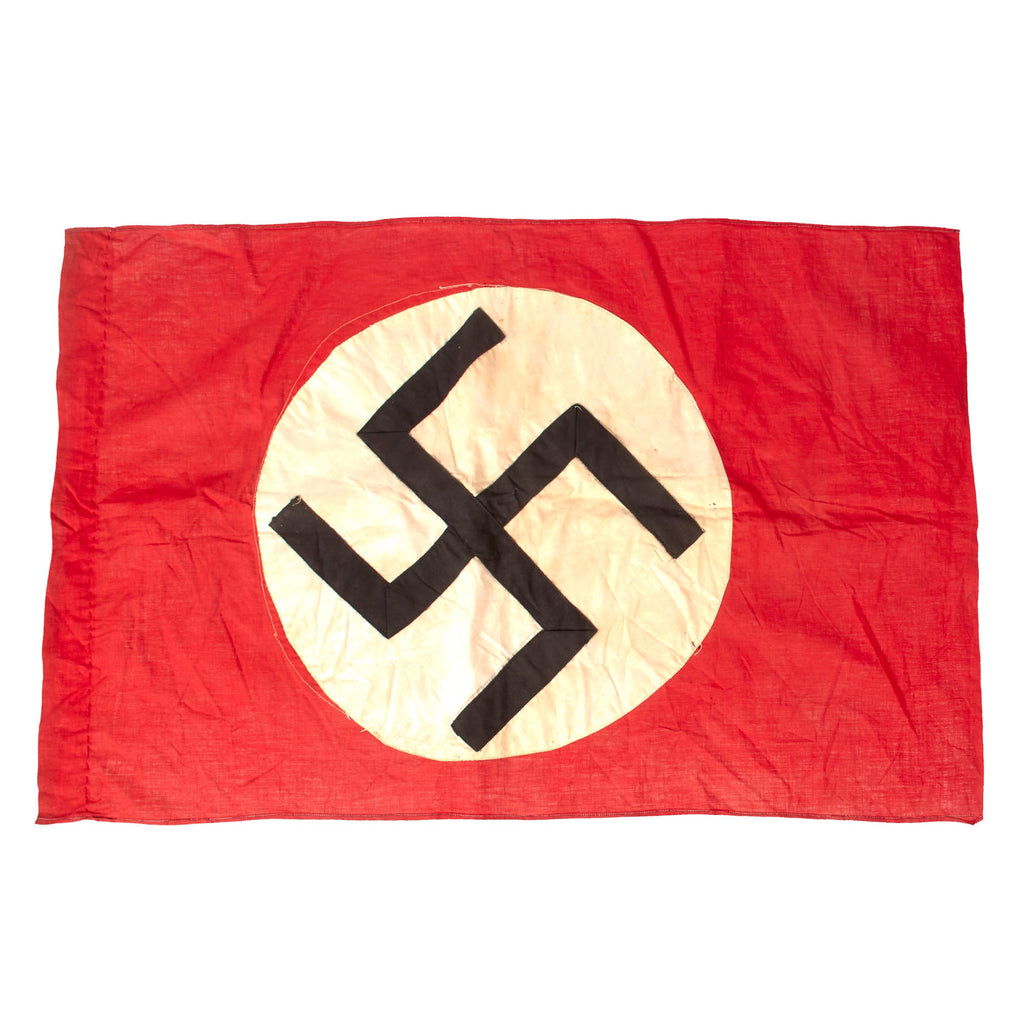 Original German WWII NSDAP Small Double Sided National Political Flag - 18 1/2" x 28 1/2" Original Items