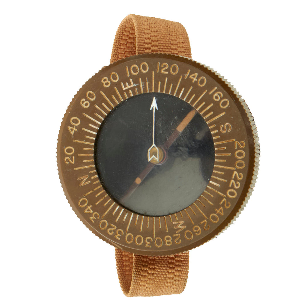 Original U.S. WWII US Army Corps of Engineers Wrist Compass by Superior Magneto Corporation with Web Wristband Original Items