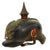 Original German WWI Named & Unit-Marked Prussian M1895 Pickelhaube Spiked Helmet with Original Cockades and Broken Chinstrap - Marked to 30th Pioneer Regiment - Size 57 Original Items