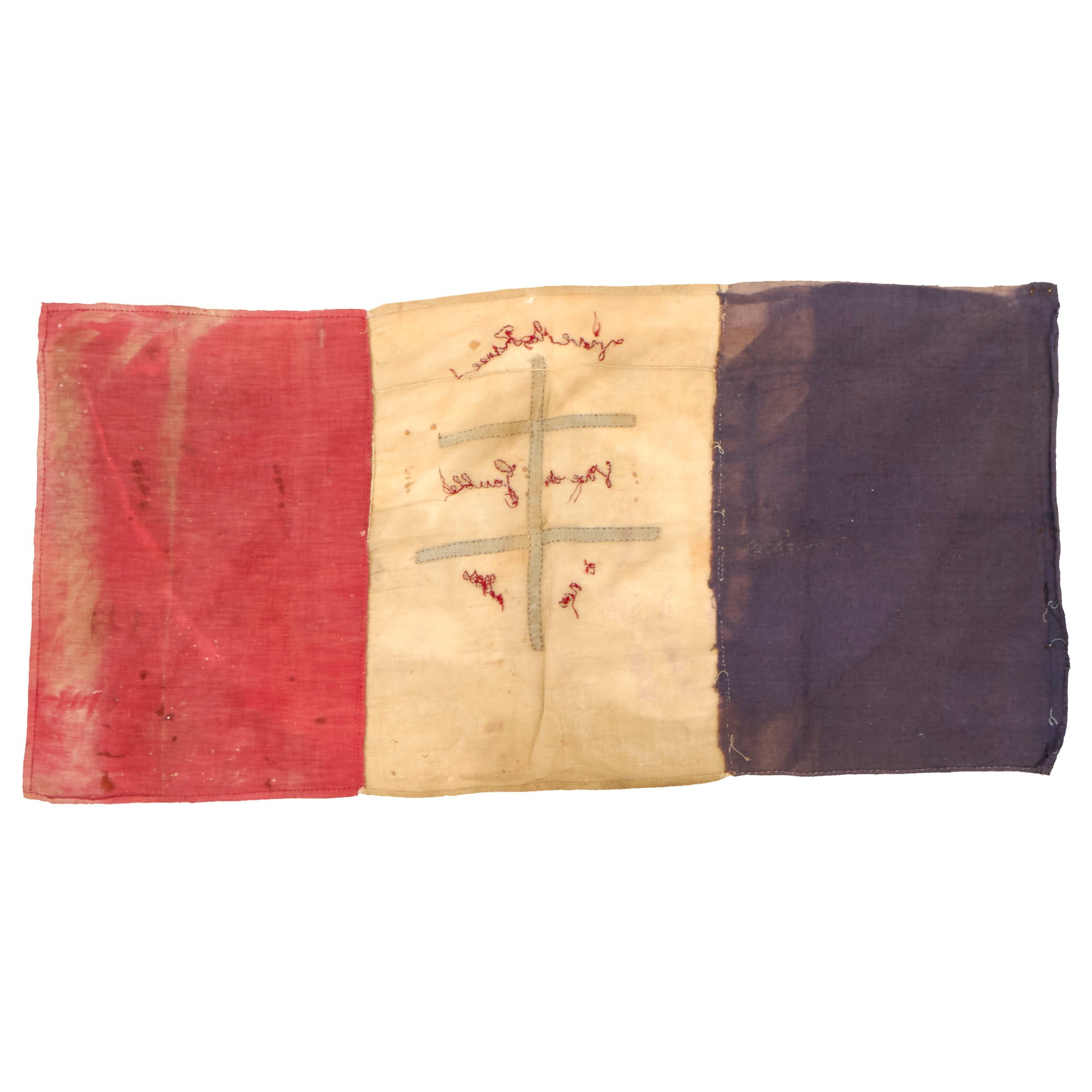 Original France WWII Free French Cross of Lorraine Flag Embroidered Wi –  International Military Antiques