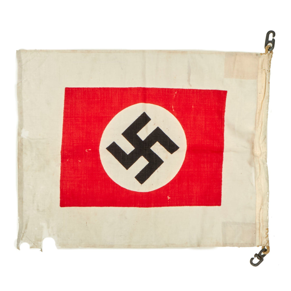 Original German WWII Service Worn Small 0.5m x 0.6m Kriegsmarine Navy Harbor Pilot Boat Flag Original Items