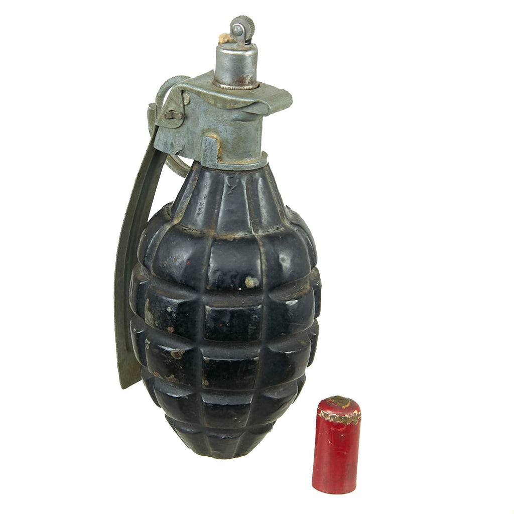Original U.S. WWII Trench Art Lighter made from MkII Pineapple Grenade Original Items