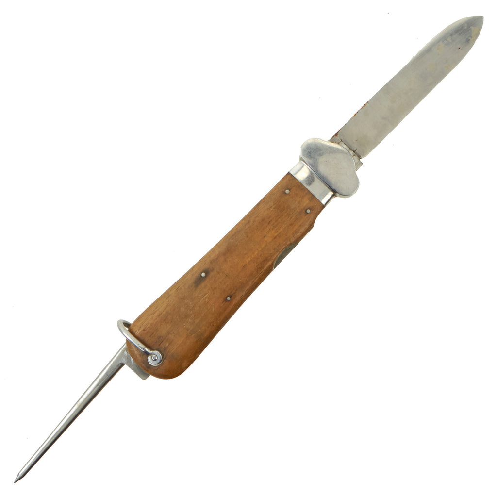 Original German WWII Luftwaffe Gravity Knife by SMF with Missing Blade Latch - Waffen Proofed Original Items