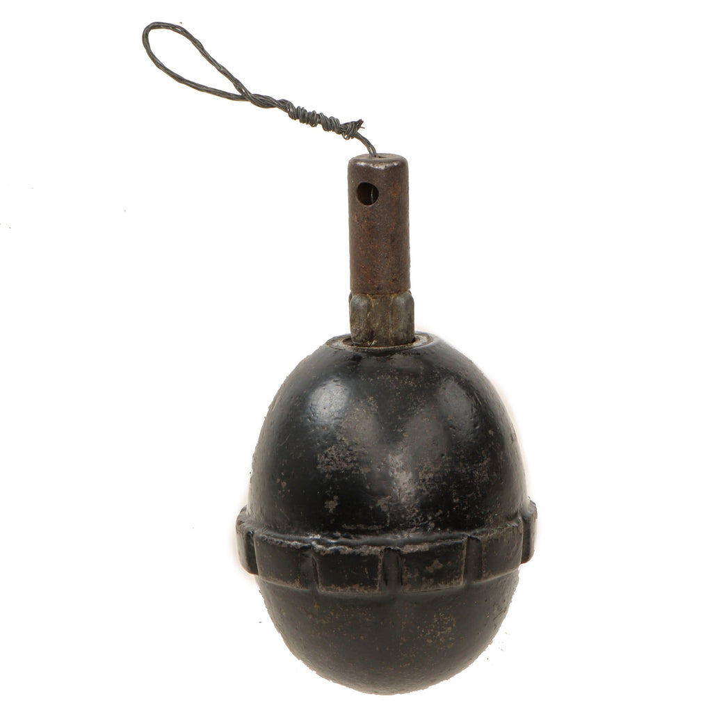 Original German WWI Model 1917 n/A Inert Egg Hand Fragmentation Grenade with Spare Transit Fuze - Eierhandgranate Original Items