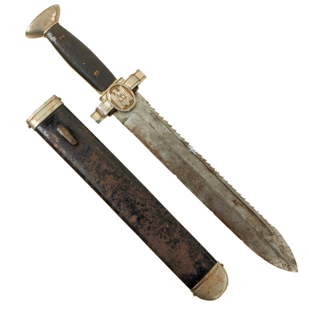 Original German WWII Sharpened & Service Used DRK Red Cross EM/NCO Hewer with Scabbard - Deutsches Rotes Kreuz Original Items