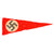 Original German WWII Service Worn NSDAP National Socialist Large Pennant Flag - 12 1/2" x 34" Original Items