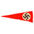 Original German WWII Service Worn NSDAP National Socialist Large Pennant Flag - 12 1/2" x 34" Original Items