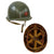 Original U.S. WWII US Marine Corps 4th Marine Division Painted 1944 McCord Front Seam Swivel Bale M1 Helmet With CAPAC Liner - Complete Original Items