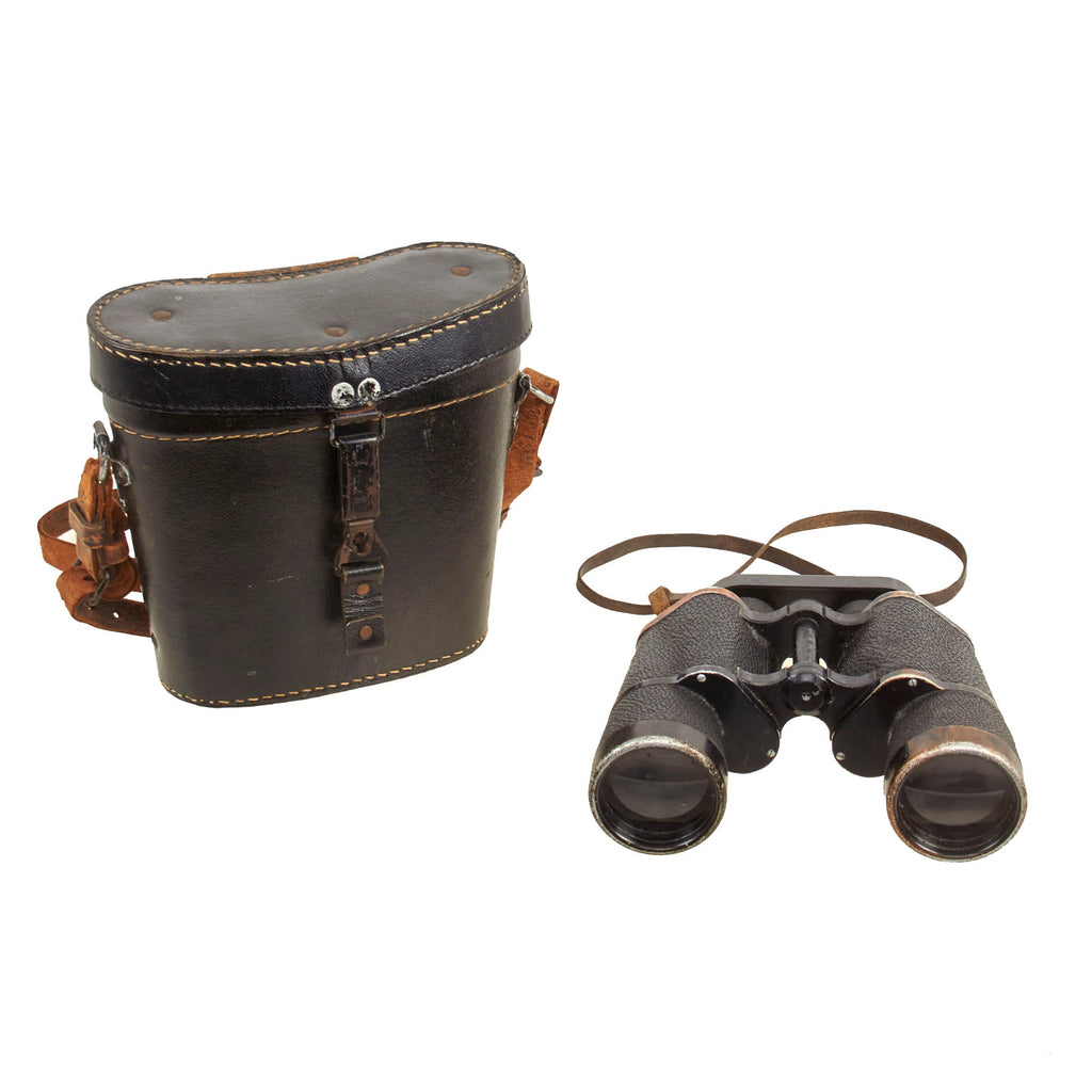 Original German WWII 7x50 Dienstglas Binoculars by Ernst Leitz (beh) with 1941 Dated Case Original Items