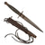 Original British WWII Early Import-Marked 3rd Pattern Broad Arrow Marked Fairbairn-Sykes Fighting Knife with Period Cut-Down Scabbard for Leg Wear Original Items