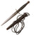Original British WWII Early Import-Marked 3rd Pattern Broad Arrow Marked Fairbairn-Sykes Fighting Knife with Period Cut-Down Scabbard for Leg Wear Original Items
