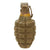 Original U.S. WWII Inert MkII Pineapple Grenade with Yellow Ring, M10A3 Fuze and M47A2 Cardboard “Husk” Canister Original Items