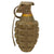 Original U.S. WWII Inert MkII Pineapple Grenade with Yellow Ring, M10A3 Fuze and M47A2 Cardboard “Husk” Canister Original Items