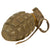 Original U.S. WWII Inert MkII Pineapple Grenade with Yellow Ring, M10A3 Fuze and M47A2 Cardboard “Husk” Canister Original Items