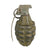 Original U.S. Early WWII Inert MkII Pineapple Fragmentation Grenade with Faded Yellow Paint & M10A2 Fuze Original Items
