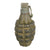 Original U.S. Early WWII Inert MkII Pineapple Fragmentation Grenade with Faded Yellow Paint & M10A2 Fuze Original Items