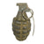 Original U.S. Early WWII Inert MkII Pineapple Fragmentation Grenade with Faded Yellow Paint & M10A2 Fuze Original Items