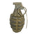 Original U.S. Early WWII Inert MkII Pineapple Fragmentation Grenade with Faded Yellow Paint & M10A2 Fuze Original Items
