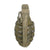 Original U.S. Early WWII Inert MkII Pineapple Fragmentation Grenade with Faded Yellow Paint & M10A2 Fuze Original Items