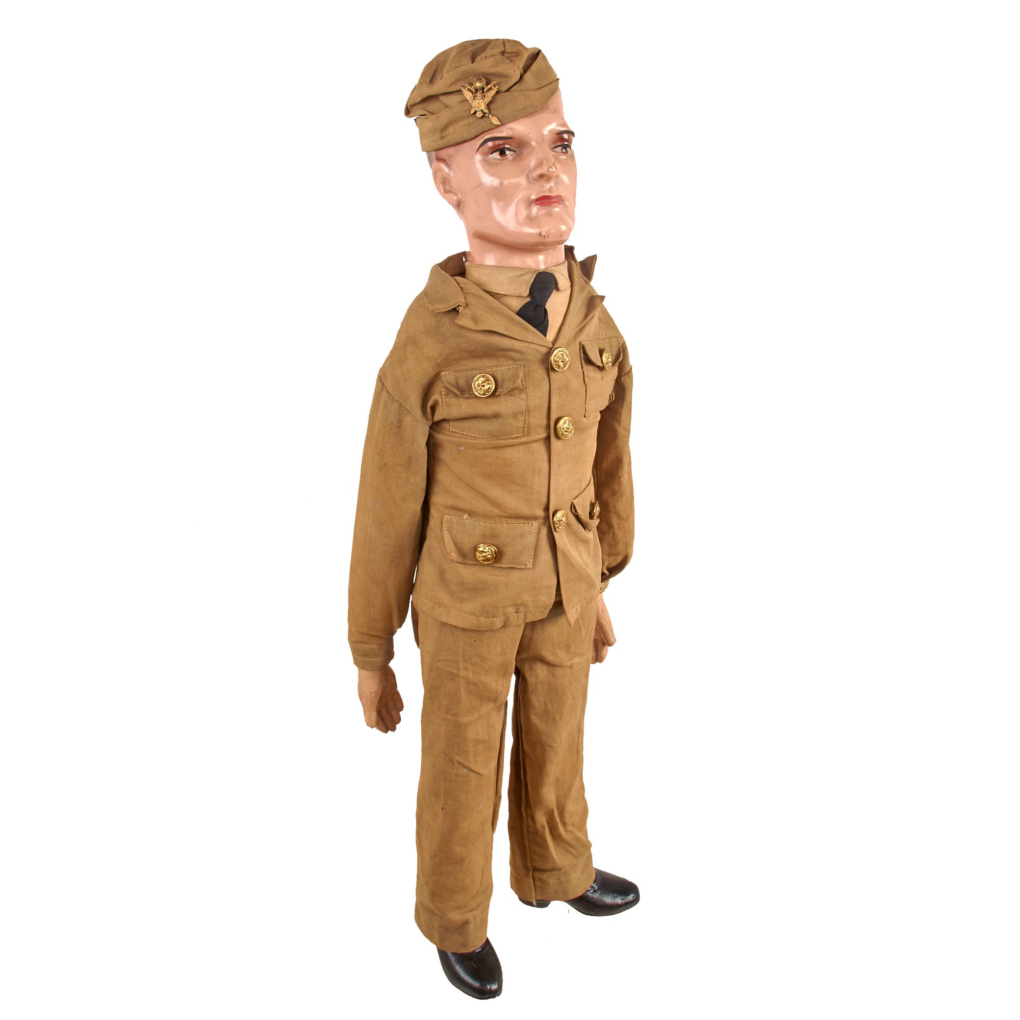 Original U.S. WWII Army Corporal Composition Doll by Freundlich Novelt
