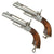 Original Set of Two French Style 9mm Pinfire Double Barrel Pistols with Hidden Triggers & Folding Bayonets - Serial 08067 & 08157- Circa 1850 Original Items